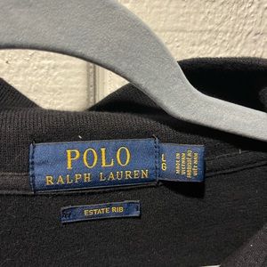 Polo Quarter-Zip Estate Rib Large Black
